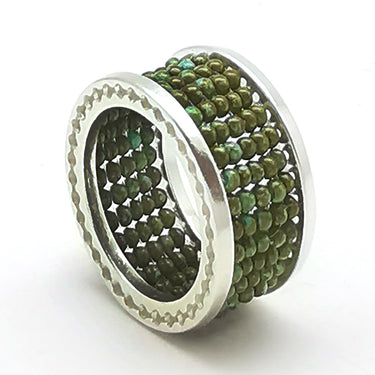Anillo Telarar Plata Liso Turquesa T